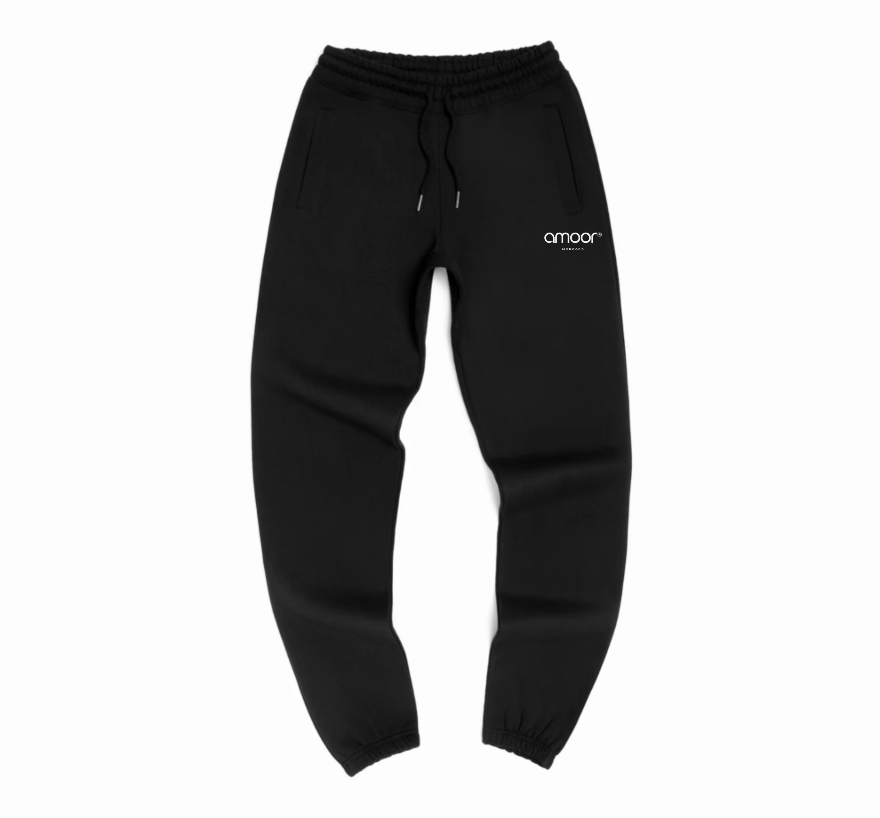 AMOOR MOROCCO TAPERED JOGGERS | MOOR NOIR