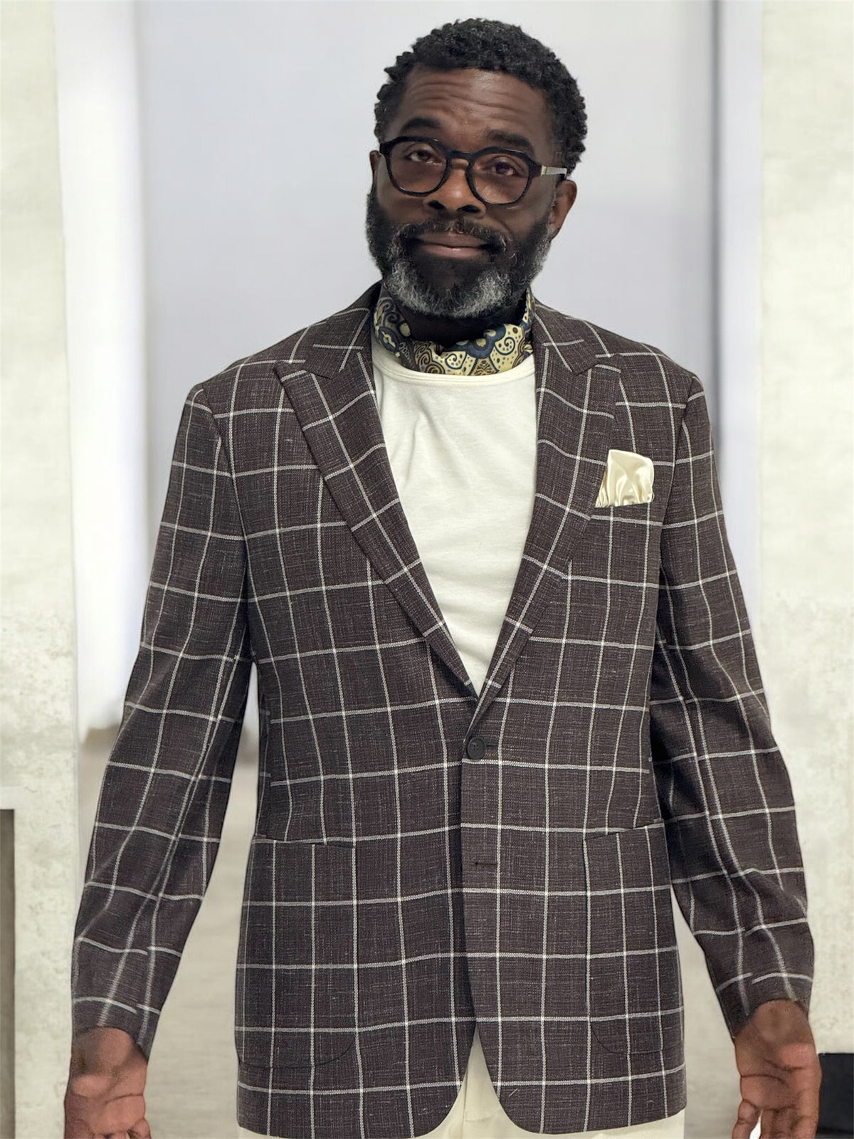 Amoor Black Label | Chocolate Window Pane Sport Coat