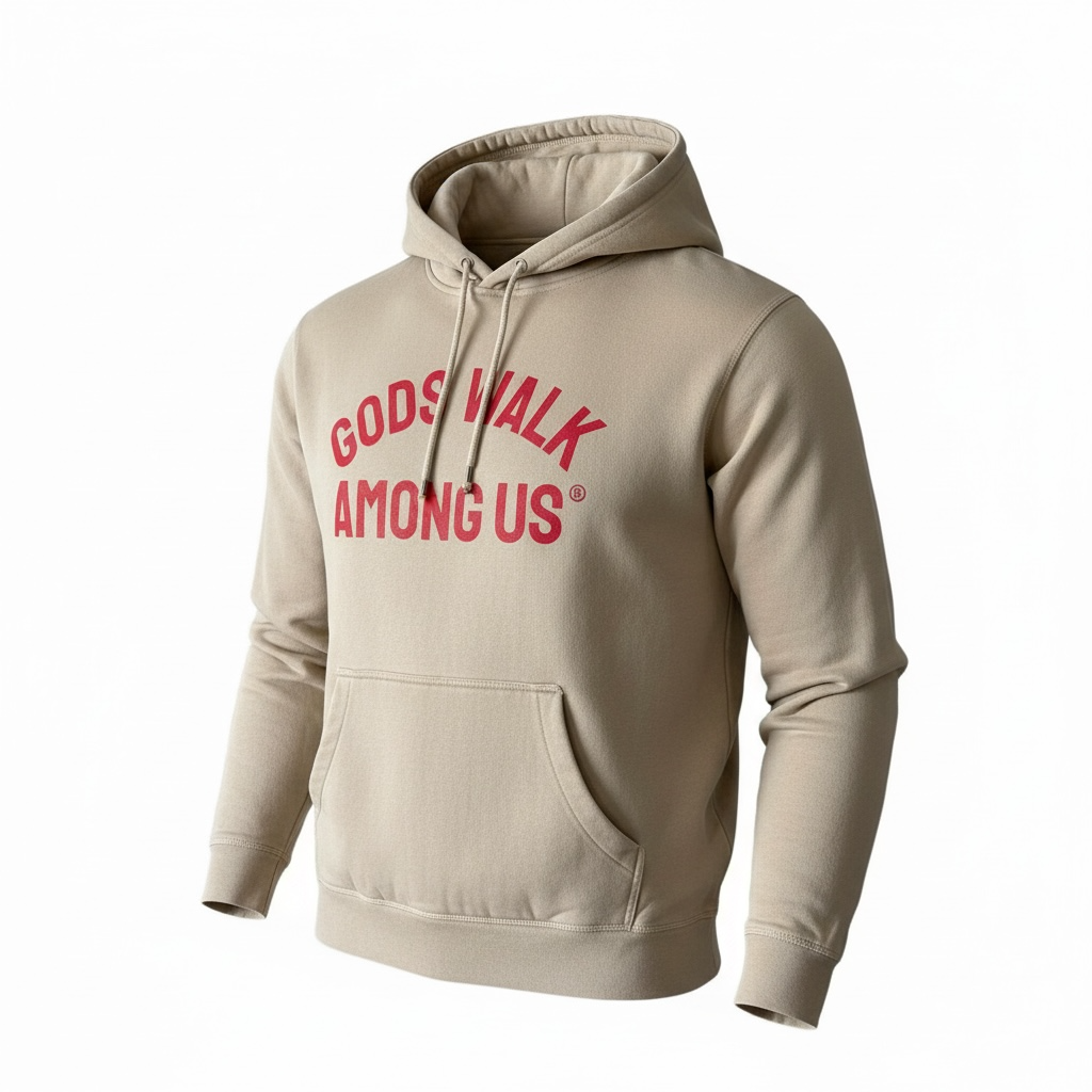 Gods Walk Vintage Hoodie | Gold