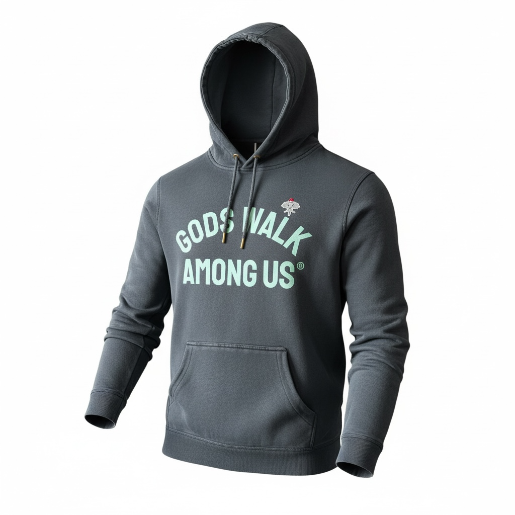 Gods Walk Vintage Hoodie | Blue